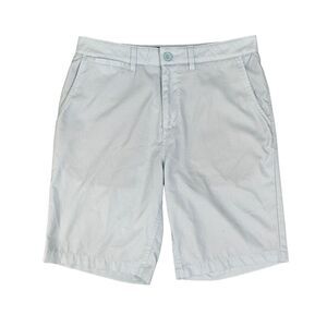 Johnnie O Shorts Mens 30 Breeze Blue Flat Front Printed Moisture Wick Golf *READ
